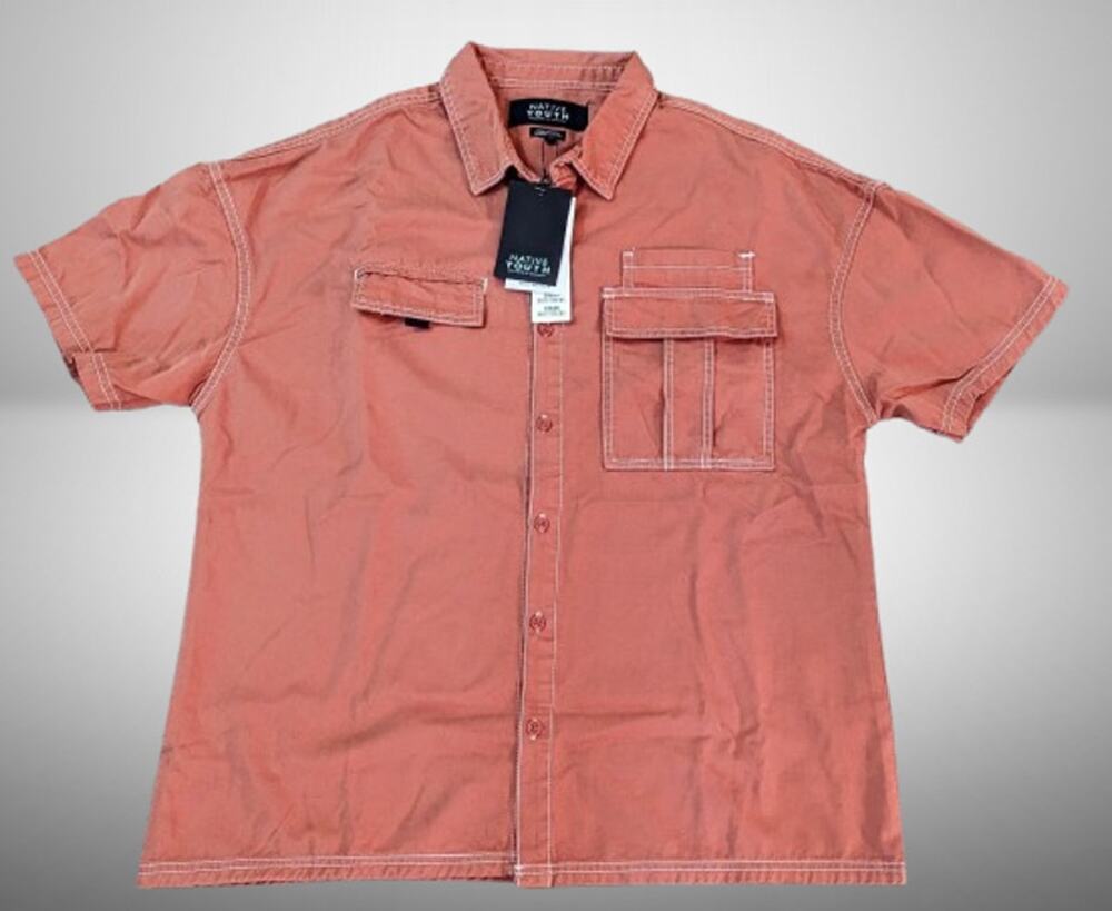 NWT NATIVE YOUTH Designed in England Urban Outfitters Button Down Shirt XL $70